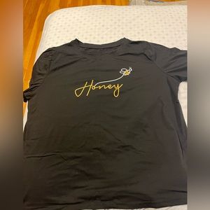 Black basic tee from Shein very comfortable 2XL women used 2 twice